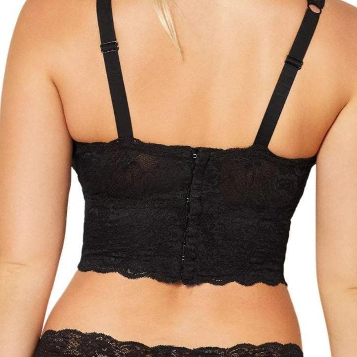 Cosabella Never Say Never CURVY Plungie Longline Bralette in Black NEVER1385-Bralette-Cosabella-Black-Large-Anna Bella Fine Lingerie, Reveal Your Most Gorgeous Self!