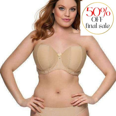 Curvy Kate Luxe Biscotti Strapless Bra CK2601-Strapless Bras-Curvy Kate-Biscotti-32-G-Anna Bella Fine Lingerie, Reveal Your Most Gorgeous Self!