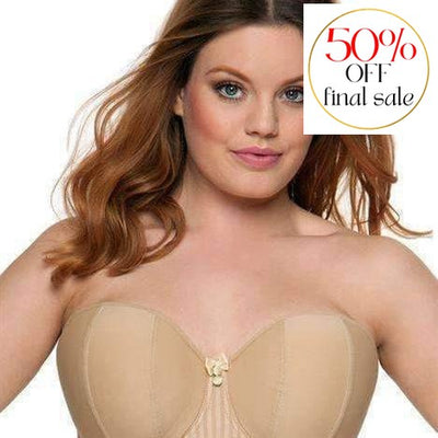 Curvy Kate Luxe Biscotti Strapless Bra CK2601-Strapless Bras-Curvy Kate-Biscotti-32-G-Anna Bella Fine Lingerie, Reveal Your Most Gorgeous Self!