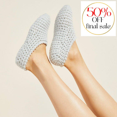 Eberjey Ankle Slipper Sock XS1842SA-Socks & Slippers-Eberjey-Gray Dawm-One Size-Anna Bella Fine Lingerie, Reveal Your Most Gorgeous Self!