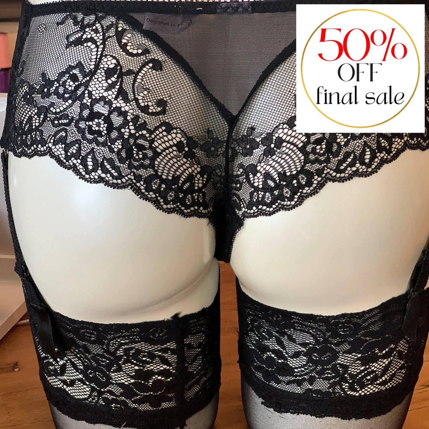 Empreinte Ginger Tanga with Removable Garters in Black 01207-Panties-Empreinte-Black-XSmall-Anna Bella Fine Lingerie, Reveal Your Most Gorgeous Self!