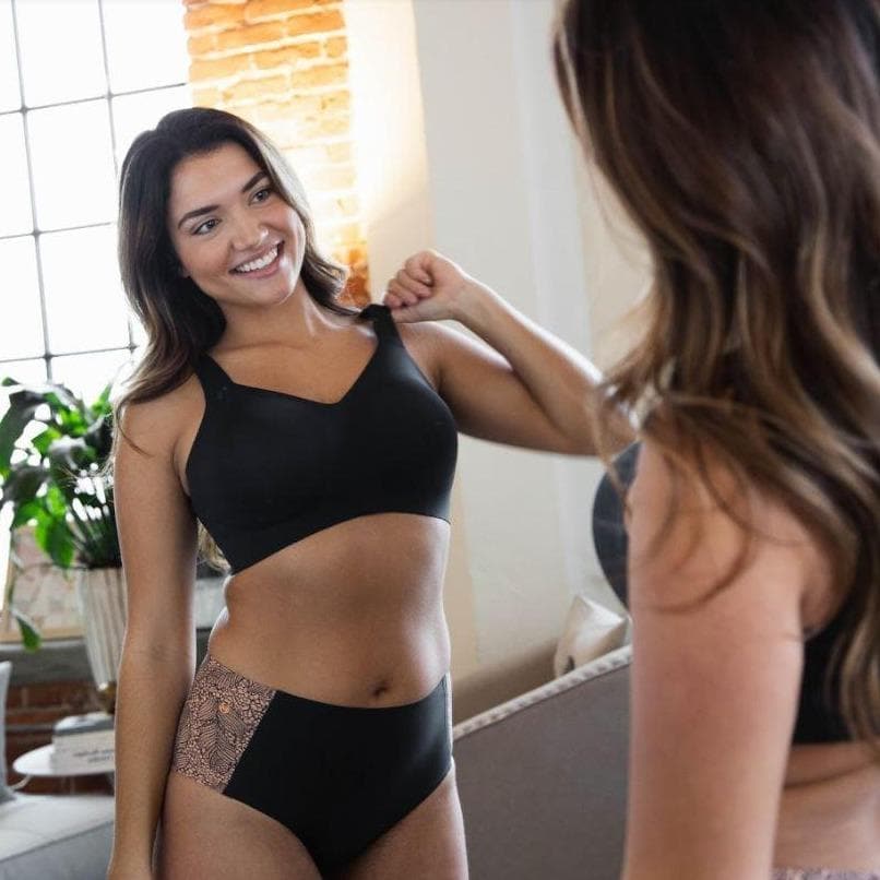 Evelyn & Bobbie Beyond Bra in Black Oynx-Non-Wired Bras-Evelyn & Bobbie-Black Onyx-Small-Anna Bella Fine Lingerie, Reveal Your Most Gorgeous Self!