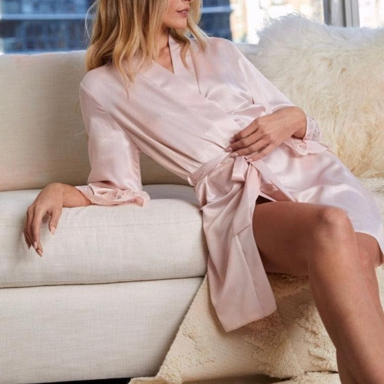 Flora Nikrooz Victoria Wrap in Blush Q81170-Robes-Flora Nikrooz-Blush-XSmall/Small-Anna Bella Fine Lingerie, Reveal Your Most Gorgeous Self!
