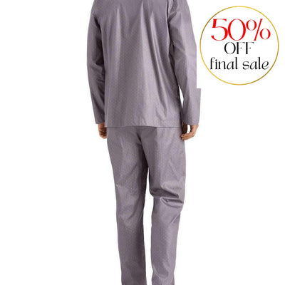Hanro Maxim Men's Long Sleeve Pajama Set-Mens-Hanro-Minimal Triangle-Medium-Anna Bella Fine Lingerie, Reveal Your Most Gorgeous Self!