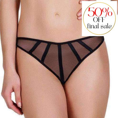 Implicite Talisman Thong 23B700-Panties-Implicite-Black-XSmall-Anna Bella Fine Lingerie, Reveal Your Most Gorgeous Self!