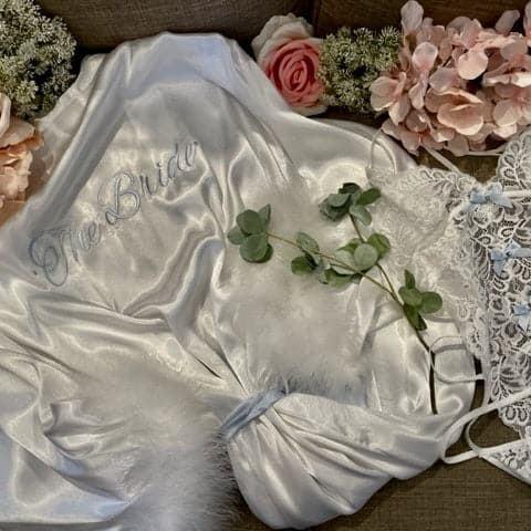 Jonquil "The Bride" 2 piece Wrap and Teddy Set in Ivory CLR090-Robes-Jonquil in Bloom-Ivory-XSmall-Anna Bella Fine Lingerie, Reveal Your Most Gorgeous Self!