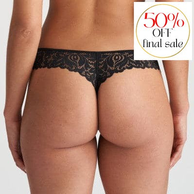 Marie Jo Elis Thong in Black 0602500-Panties-Marie Jo-Black-XSmall-Anna Bella Fine Lingerie, Reveal Your Most Gorgeous Self!