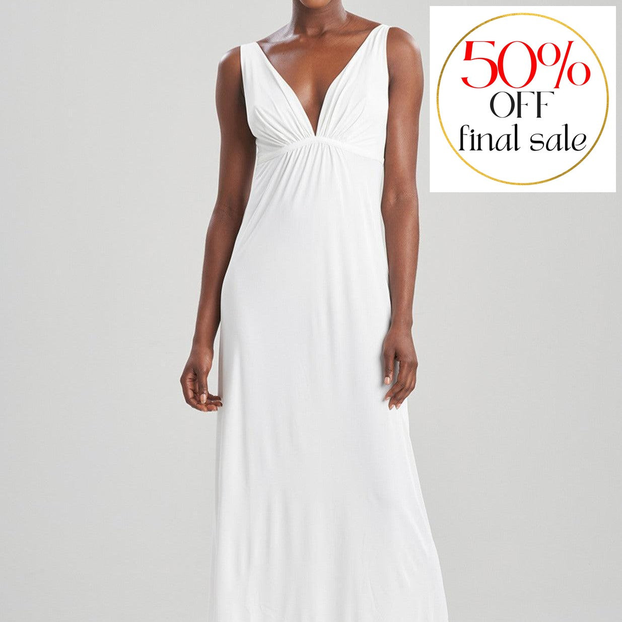 Natori Aphrodite Gown P73112-Loungewear-Natori-Ivory-Small-Anna Bella Fine Lingerie, Reveal Your Most Gorgeous Self!