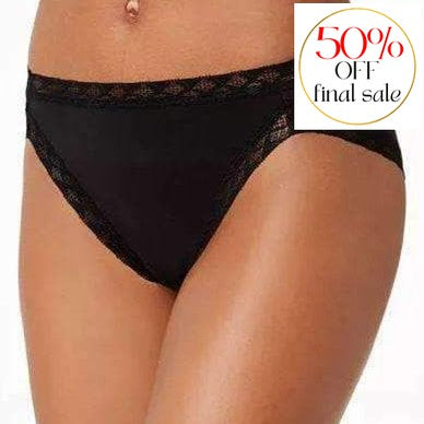 Natori Bliss French Cut Panty 152058-Panties-Natori-Black-Medium-Anna Bella Fine Lingerie, Reveal Your Most Gorgeous Self!