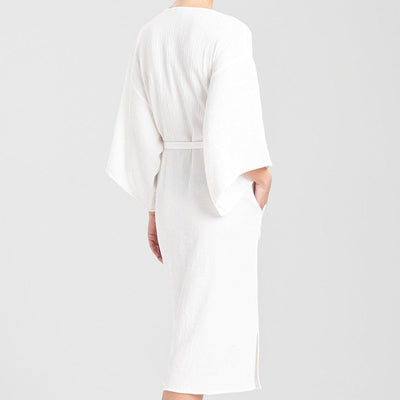 Natori Onsen 45' White Robe R73050-Robes-Natori-White-Small-Anna Bella Fine Lingerie, Reveal Your Most Gorgeous Self!