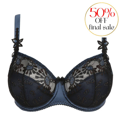 Prima Donna Chandelier Padded Balcony Bra 062945-Bras-Prima Donna-Mineral Blue-32-F-Anna Bella Fine Lingerie, Reveal Your Most Gorgeous Self!