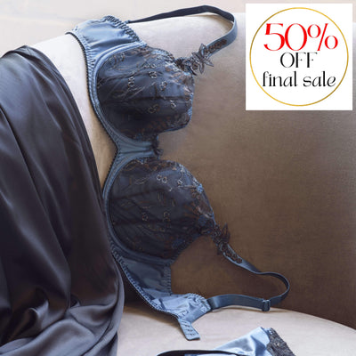 Prima Donna Chandelier Padded Balcony Bra 062945-Bras-Prima Donna-Mineral Blue-32-F-Anna Bella Fine Lingerie, Reveal Your Most Gorgeous Self!