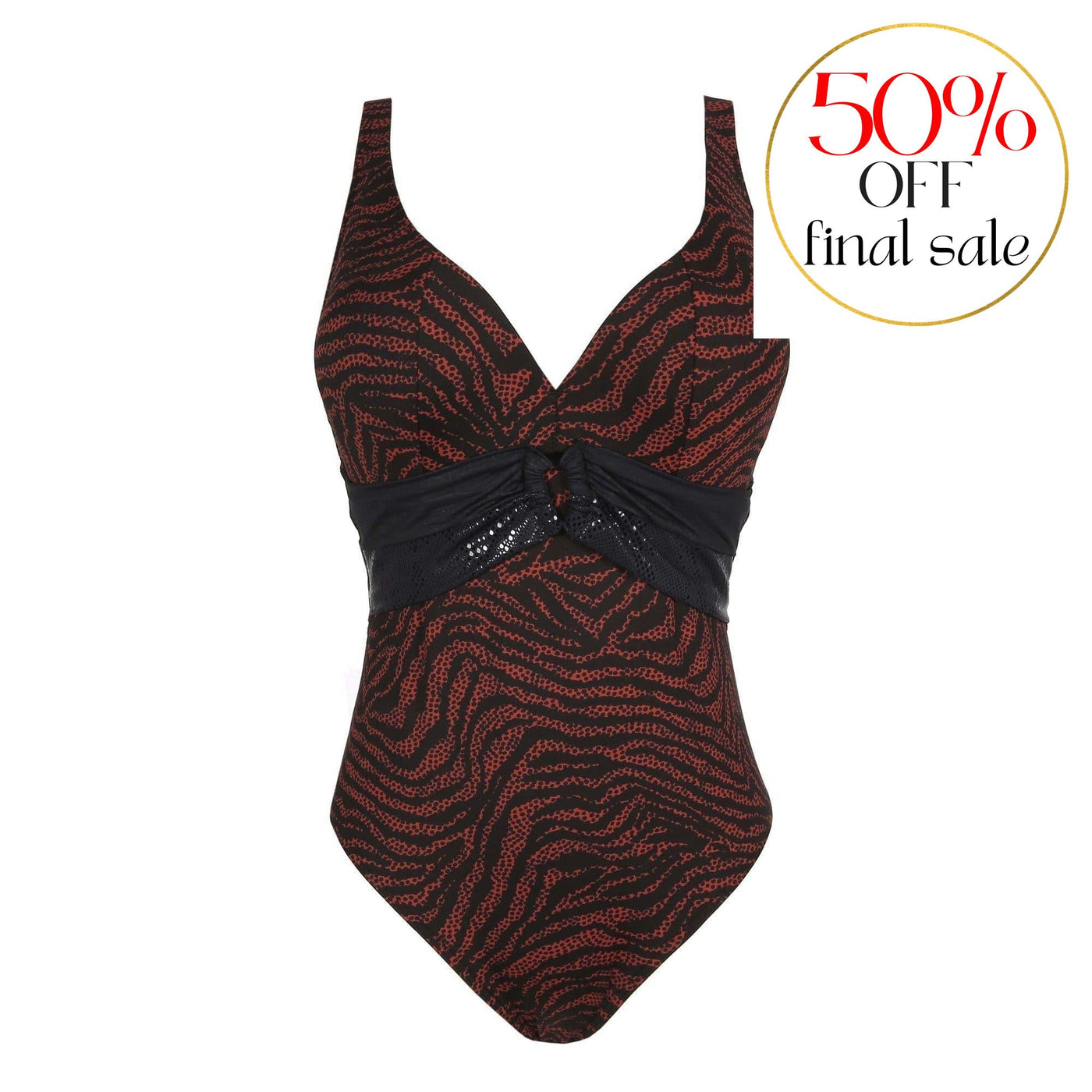 Prima Donna Issambres Swimsuit Deep Plunge Wire 4008939-Swimwear-Prima Donna-Black-34-E-Anna Bella Fine Lingerie, Reveal Your Most Gorgeous Self!