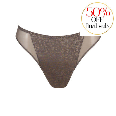 Prima Donna Piccadilly Thong 0641900-Panties-Prima Donna-Kitten Grey-XSmall-Anna Bella Fine Lingerie, Reveal Your Most Gorgeous Self!