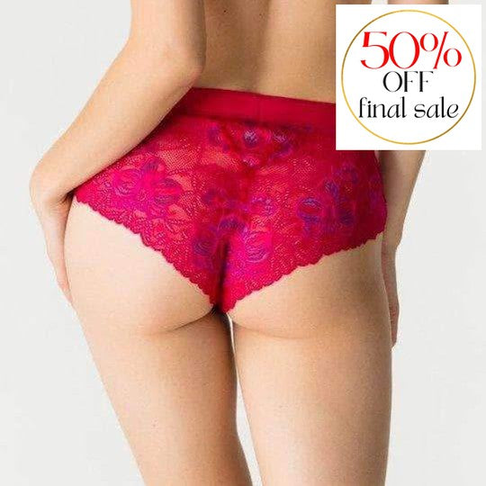 Prima Donna Twist French Kiss Hotpants 0541672-Panties-Prima Donna-Persian Red-XSmall-Anna Bella Fine Lingerie, Reveal Your Most Gorgeous Self!