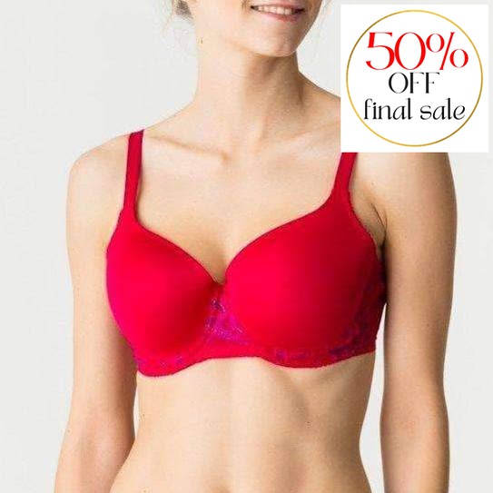 Prima Donna Twist French Kiss Padded Bra 0241673-Bras-Prima Donna-Persian Red-30-F-Anna Bella Fine Lingerie, Reveal Your Most Gorgeous Self!
