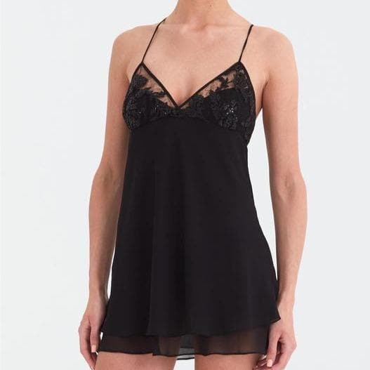 Rya Collection Charming Chemise in Black 261-Loungewear-Rya Collection-Black-Small-Anna Bella Fine Lingerie, Reveal Your Most Gorgeous Self!