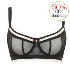 Scantilly Decadence Balcony Bra ST4301-Bras-Scantilly-Monochrome-36-E-Anna Bella Fine Lingerie, Reveal Your Most Gorgeous Self!