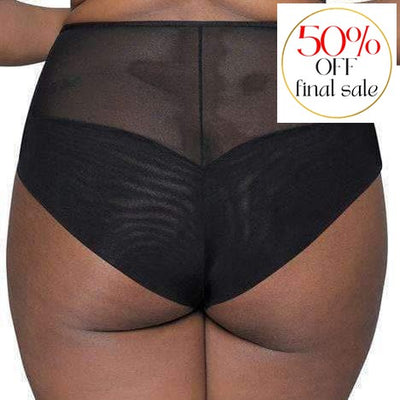 Scantilly Unzipped High Waist Brief 0519-Panties-Scantilly-Black-Large-Anna Bella Fine Lingerie, Reveal Your Most Gorgeous Self!