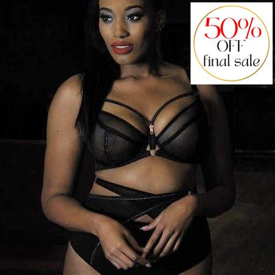 Scantilly Unzipped Plunge Bra 0519-Bras-Scantilly-Black-32-E-Anna Bella Fine Lingerie, Reveal Your Most Gorgeous Self!