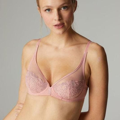 Simone Perele Women's Wish Sheer Plunge Bra, Ginger Pink, 30D : :  Clothing, Shoes & Accessories