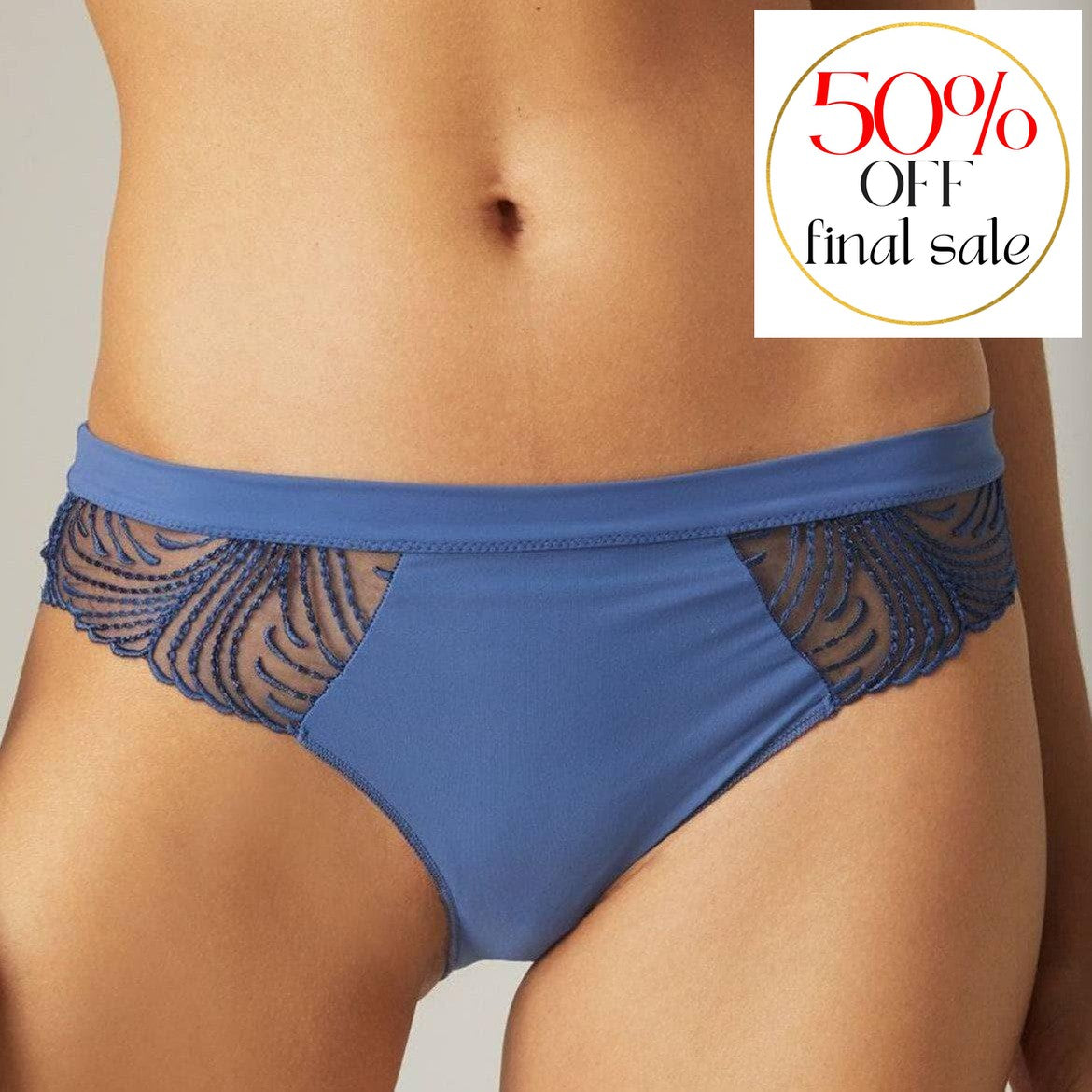 Simone Perele Nuance Thong in Denim Blue 12N700-Panties-Simone Perele-Denim Blue-XSmall (1)-Anna Bella Fine Lingerie, Reveal Your Most Gorgeous Self!