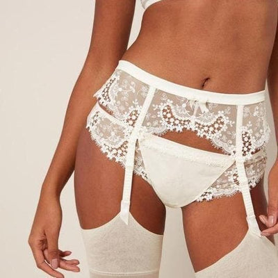Simone Perele Wish Suspender Belt in Ivory 12B800-Garter Belt-Simone Perele-Ivory-XSmall-Anna Bella Fine Lingerie, Reveal Your Most Gorgeous Self!